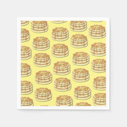 Serviette En Papier Pancake Anniversaire Fête Flapjack Cute Enfants (Devant)