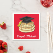 Serviette En Papier Pancake Brunch Graduation Party Invitation (En situation)