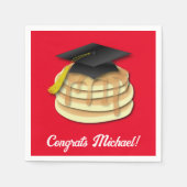 Serviette En Papier Pancake Brunch Graduation Party Invitation (Devant)