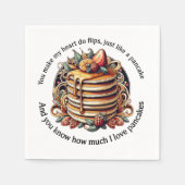 Serviette En Papier Pancake Flips of Love Napkins (Devant)