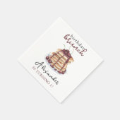 Serviette En Papier Pancakes aquarelle fête d'anniversaire (Coin)