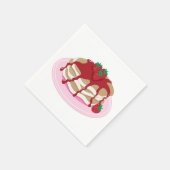 Serviette En Papier Pancakes aux fraises Papier alimentaire savoureux  (Coin)