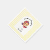 Serviette En Papier Pancakes et Pacificateurs En vichy Baby shower pla (Coin)