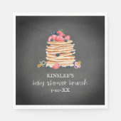 Serviette En Papier Pancakes & Pacificateurs Baby shower Brunch Chalkb (Devant)