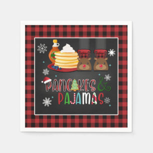 Serviette En Papier Pancakes & Pajamas Christmas Party Napkin