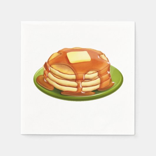 Serviette En Papier Pancakes Papier serviettes (Devant)