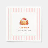Serviette En Papier Pancakes rose et baies Brunch nuptial (Devant)