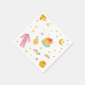 Serviette En Papier Pancakes Roses Girls et Pyjamas Party Napkin (Coin)
