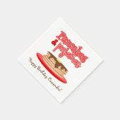 Serviette En Papier Pancakes rouges et pyjamas fête d'anniversaire (Coin)