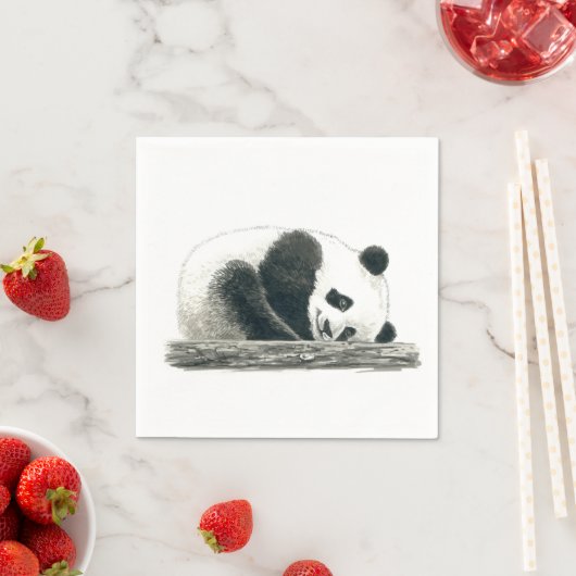 Serviette En Papier Panda (En situation)