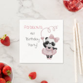 Serviette En Papier Panda Bear Ballerina 1ère fête d'anniversaire (En situation)