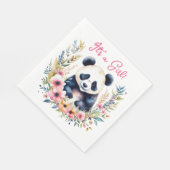 Serviette En Papier Panda Bear in Flowers La fille C'est une fille (Coin)