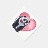 Serviette En Papier Panda Bear Saint Valentin (Coin)