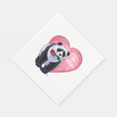 Serviette En Papier Panda Bear Saint Valentin (Coin)