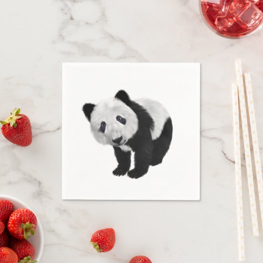 Serviette En Papier Panda Cub (En situation)