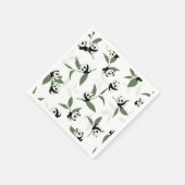 Serviette En Papier Panda Cute Jouer Jardin De Bambou (Coin)