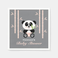 Panda en bambou rose dans le Baby shower des plong