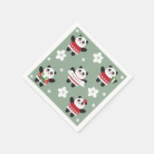 Serviette En Papier Panda en fleur de cerisier de Noël (Coin)