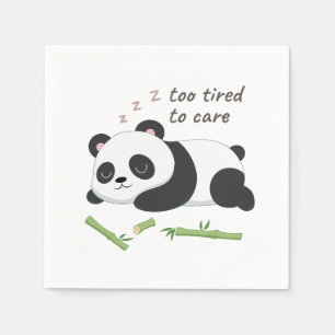 Serviette En Papier Panda en mode sommeil – Art d'ours paresseux migno