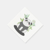 Serviette En Papier Panda noir et blanc mignonne en Bambou (Coin)