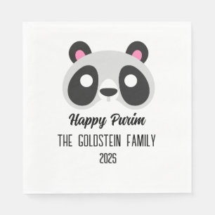 Serviette En Papier Panda Purim masque mascarade