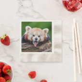Serviette En Papier Panda rouge (En situation)