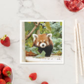 Serviette En Papier Panda rouge (En situation)