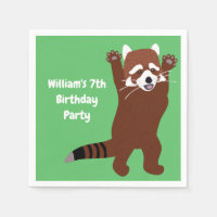 Panda Rouge Cute Personnalisé Anniversaire Personn