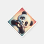 Serviette En Papier Panda sincère (Coin)