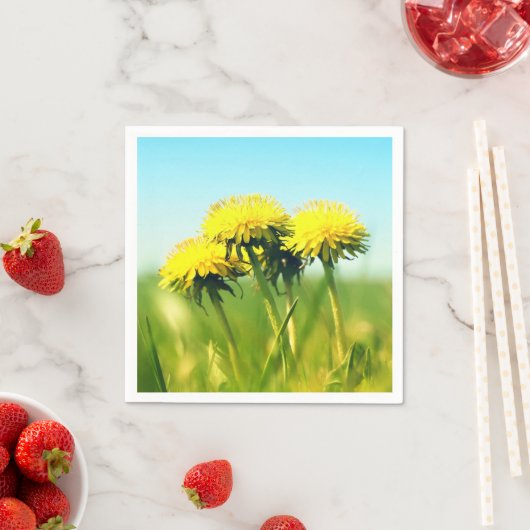 Serviette En Papier Pandelions de printemps (En situation)