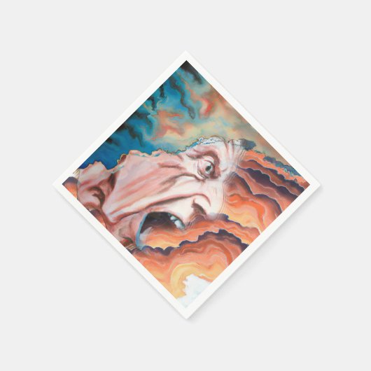 Serviette En Papier Panic Waves peinture à l'huile (Coin)