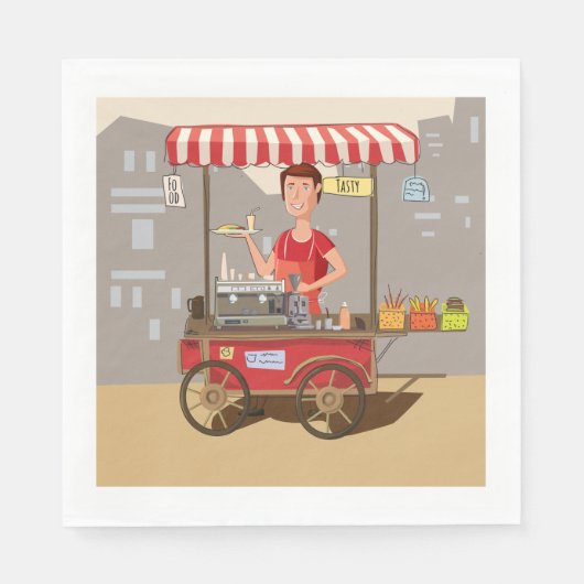 Serviette En Papier Panier alimentaire (Devant)