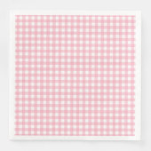 Serviette En Papier Panier classique rose Buffalo Plaid Motif serviett (Devant)