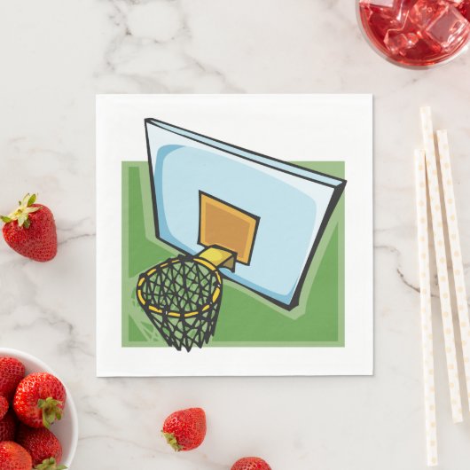 Serviette En Papier Panier De Basketball Sports Backboard Et Net (En situation)