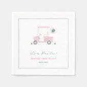 Serviette En Papier Panier de golf rose mignonne Baby Girl Douche Part (Devant)