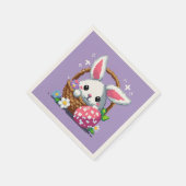Serviette En Papier Panier de Pâques Bunny 8 bits pixel art (Coin)