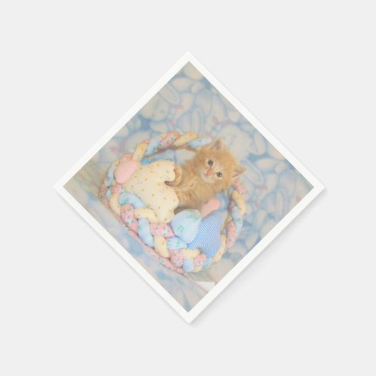 Serviette En Papier Panier de Pâques de Buffington - Chat / Kitten (Coin)