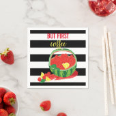 Serviette En Papier Panier de pastèque customisé sur arrière - plan ra (En situation)