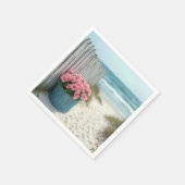 Serviette En Papier Panier de plage rose Petunia (Coin)