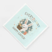 Serviette En Papier Panier d'oeufs de lapin de Pâques ID1013 (Coin)