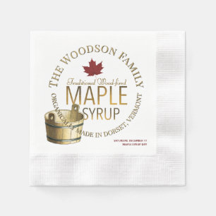 Serviette En Papier Panier d'or Jour de sirop d'érable
