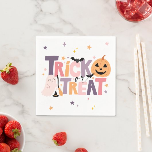 Serviette En Papier Panier ou traiter les serviettes Halloween (En situation)