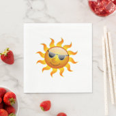 Serviette En Papier Panier repas blanc standard Napkin/Sun (En situation)