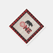 Serviette En Papier Paniers à bûches 1er anniversaire Napkin - Ours ro (Coin)