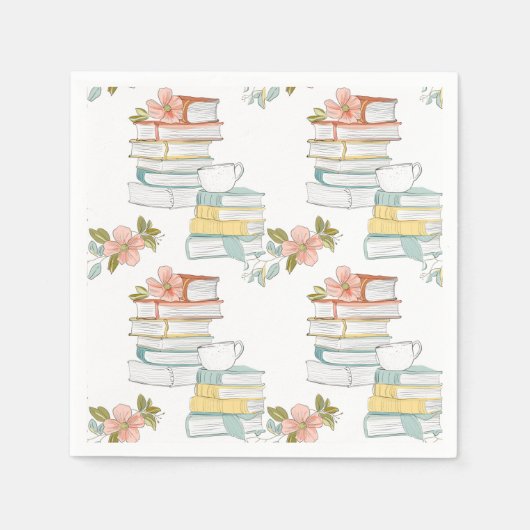 Serviette En Papier Paniers à livres (Devant)