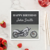Serviette En Papier Paniers de fête d'anniversaire de la moto (En situation)