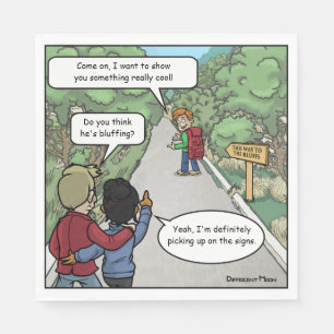 Serviette En Papier Paniers de fête Funny Bluffant