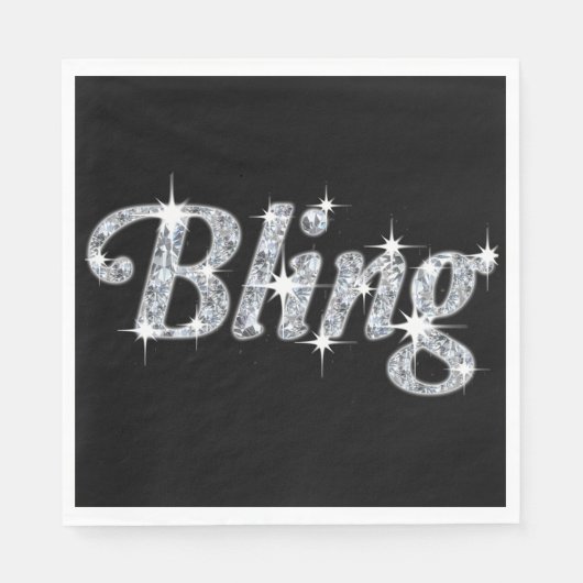 Serviette En Papier Paniers-Déjeuners Avec Faux Diamond Bling Design (Devant)