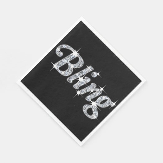 Serviette En Papier Paniers-Déjeuners Avec Faux Diamond Bling Design (Coin)