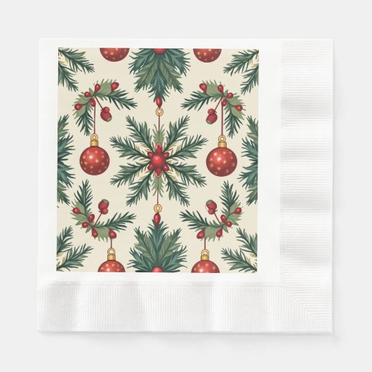 Serviette En Papier Paniers en papier de Noël, pique-nique (Devant)